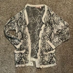 Grey and white sweater